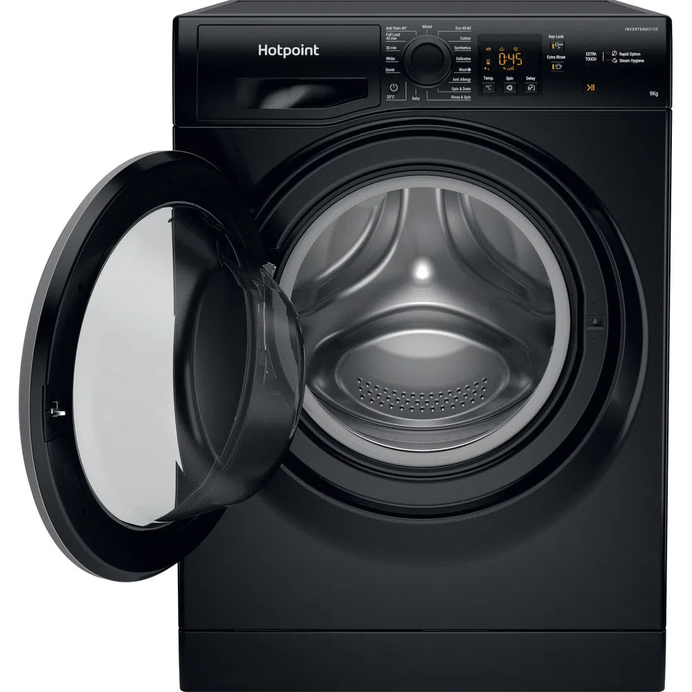 Hotpoint NSWM965CBSUKN 9kg 1600 Spin Washing Machine Black Black