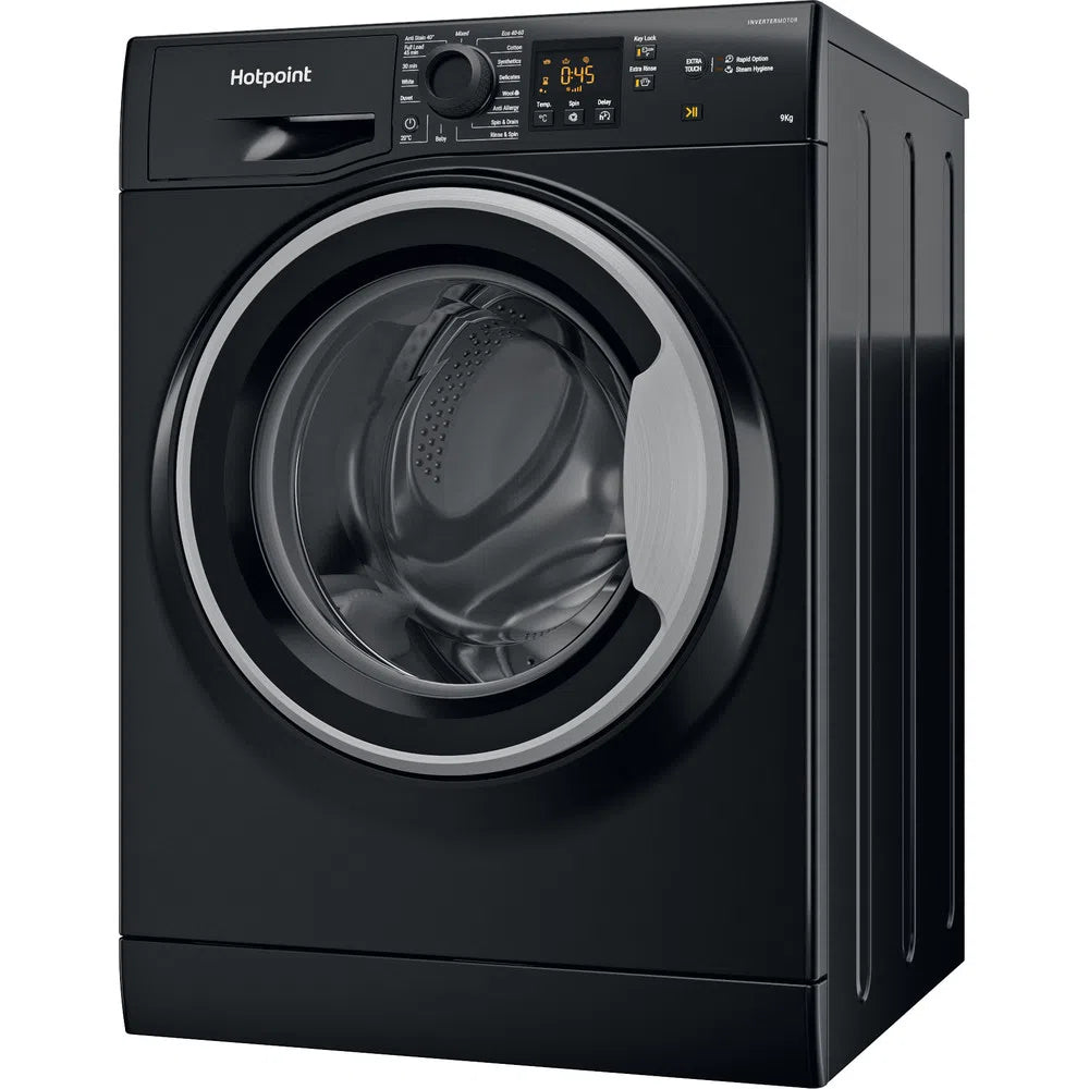 Hotpoint NSWM965CBSUKN 9kg 1600 Spin Washing Machine Black Black