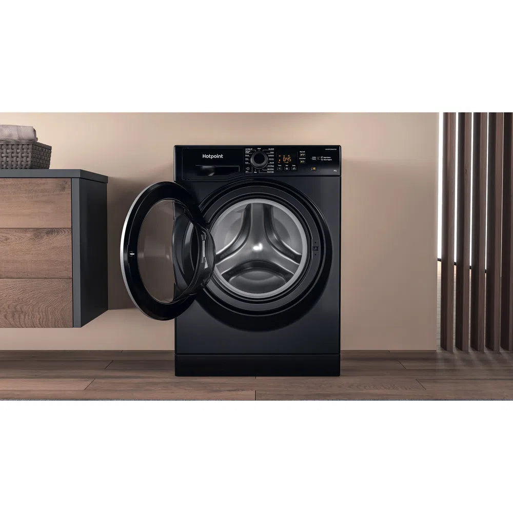 Hotpoint NSWM965CBSUKN 9kg 1600 Spin Washing Machine Black Black