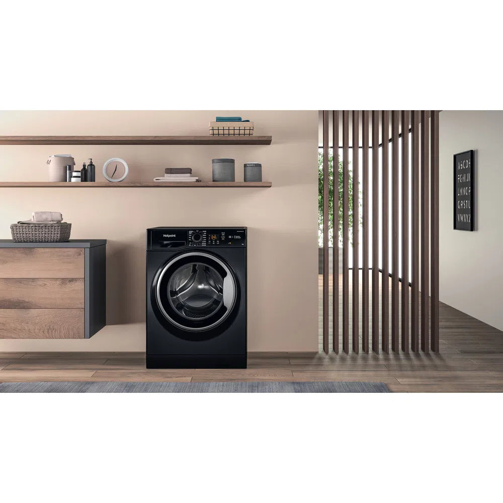 Hotpoint NSWM965CBSUKN 9kg 1600 Spin Washing Machine Black Black