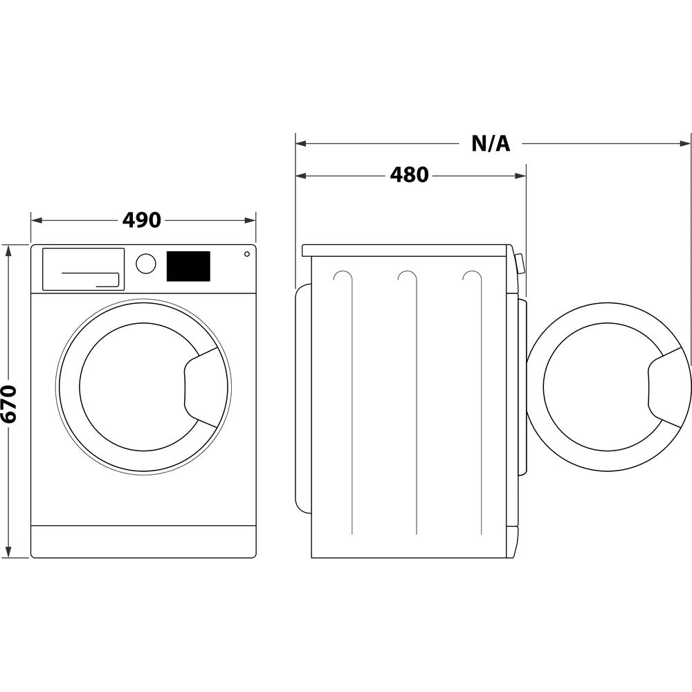 Hotpoint NV4D01P 4kg Compact Vented Dryer White