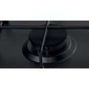Hotpoint PPH60PFNB 60Cm Gas Hob Mulitflame With Enamel Pan Supports Black