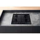 Hotpoint PPH60PFNB 60Cm Gas Hob Mulitflame With Enamel Pan Supports Black