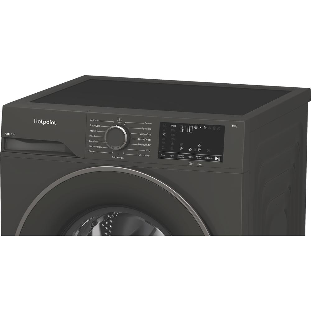 Hotpoint H101GANTISTAINUK 10kg 1400 Spin Freestanding Front Loading Washing Machine Grey