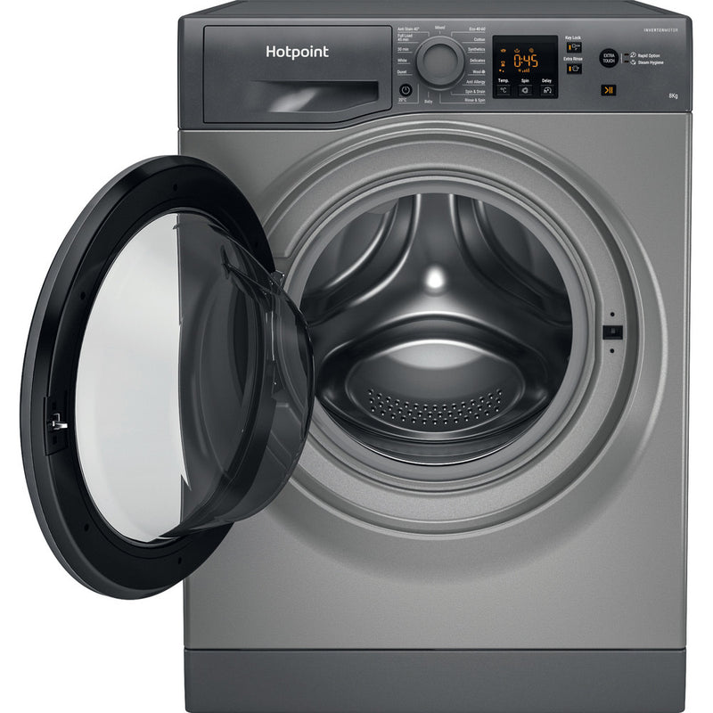 Hotpoint NSWM864CGGUKN 8kg 1600 Spin Washing Machine Graphite