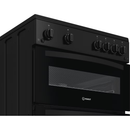 Indesit IDG6GB 60cm Freestanding Double Oven Gas Cooker Black