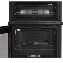 Indesit IDG6GB 60cm Freestanding Double Oven Gas Cooker Black