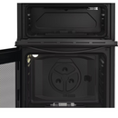 Indesit IDG6GB 60cm Freestanding Double Oven Gas Cooker Black