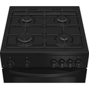 Indesit IDG6GB 60cm Freestanding Double Oven Gas Cooker Black