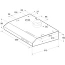 Indesit ISLK66LSX Visor Hood 60cm