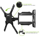 Kanto M300 Full Motion Wall Mount for 26-55 inch TVs Black
