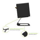 Kanto ORA 100W Powered Reference Desktop Speakers with Bluetooth & SE2 Speaker Stands Package Black Black