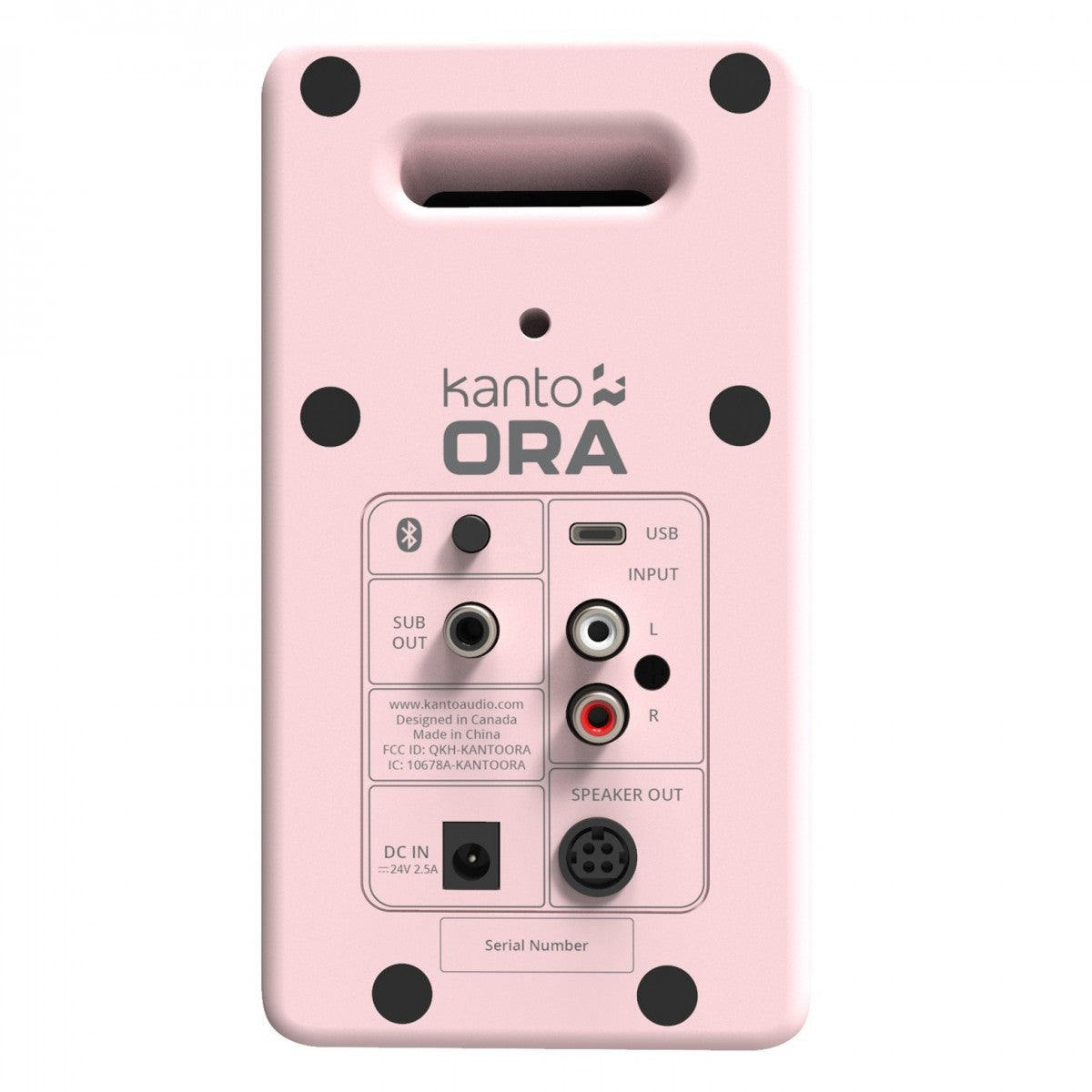Kanto ORA 100W Powered Reference Desktop Speakers with Bluetooth & SE2 Speaker Stands Package Pink Pink