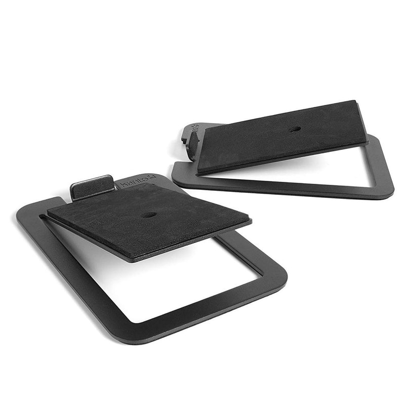 Kanto ORA4 140W Powered Reference Desktop Speakers with Bluetooth & S4 Tilted Speaker Stands Black Black