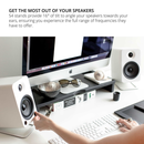 Kanto ORA4 140W Powered Reference Desktop Speakers with Bluetooth & S4 Tilted Speaker Stands White White