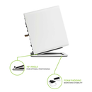 Kanto ORA4 140W Powered Reference Desktop Speakers with Bluetooth & S4 Tilted Speaker Stands White White