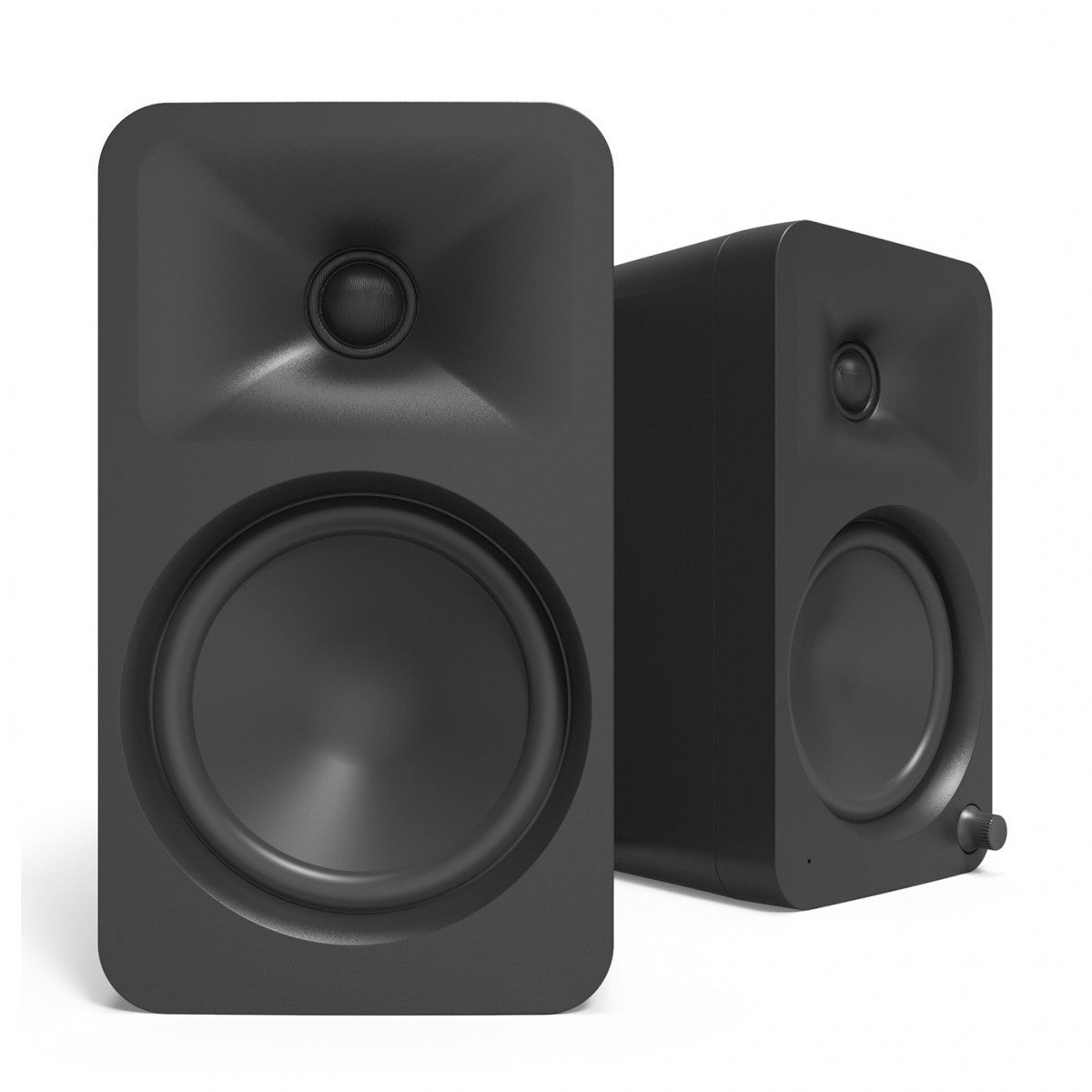 Kanto ORA4 140W Powered Reference Desktop Speakers with Bluetooth & SE4 Elevated Speaker Stands Black Black