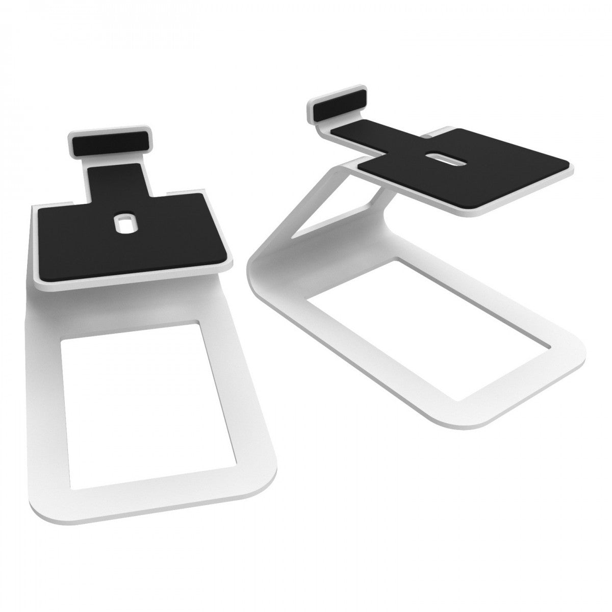 Kanto ORA4 140W Powered Reference Desktop Speakers with Bluetooth & SE4 Elevated Speaker Stands White White