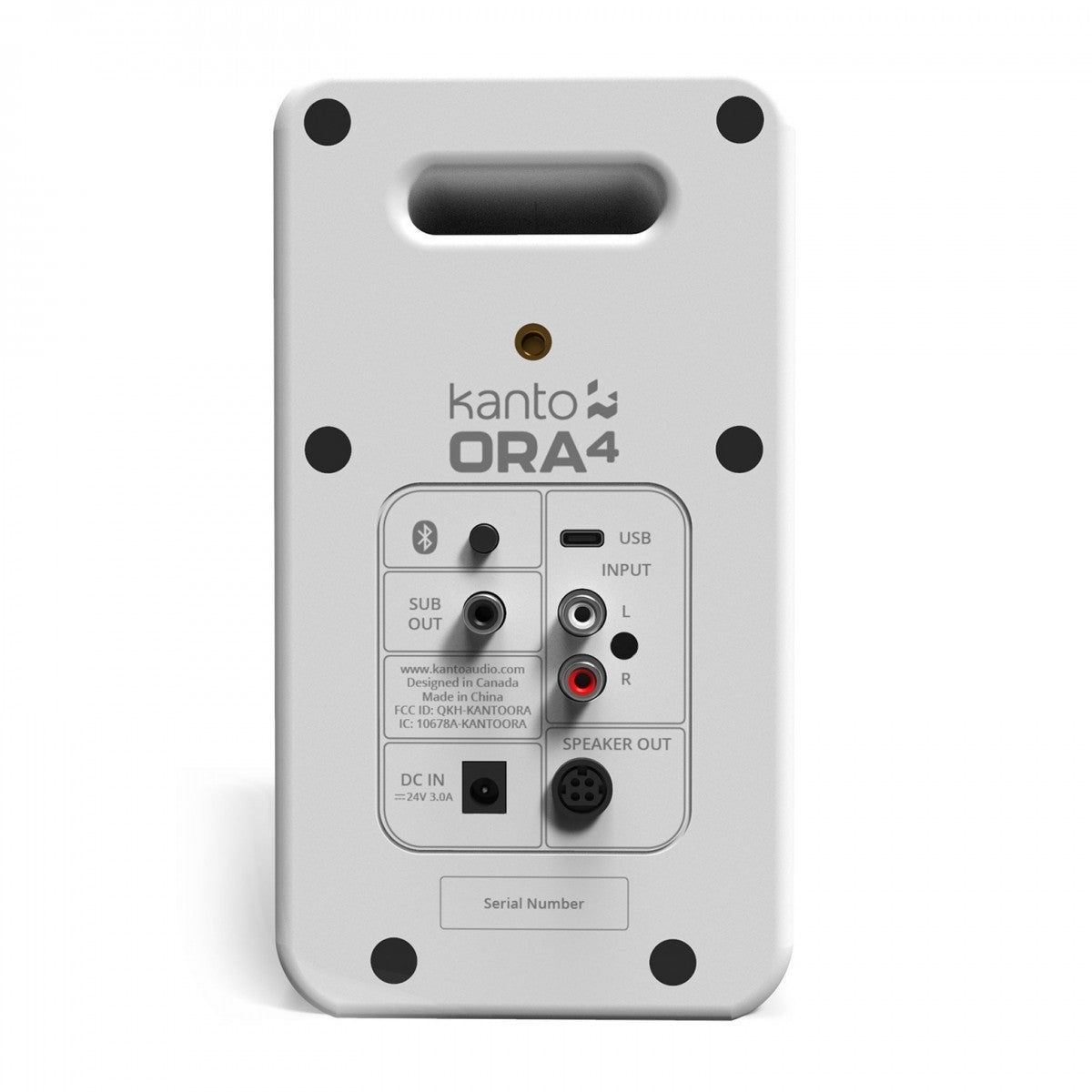 Kanto ORA4 140W Powered Reference Desktop Speakers with Bluetooth & SE4 Elevated Speaker Stands White White