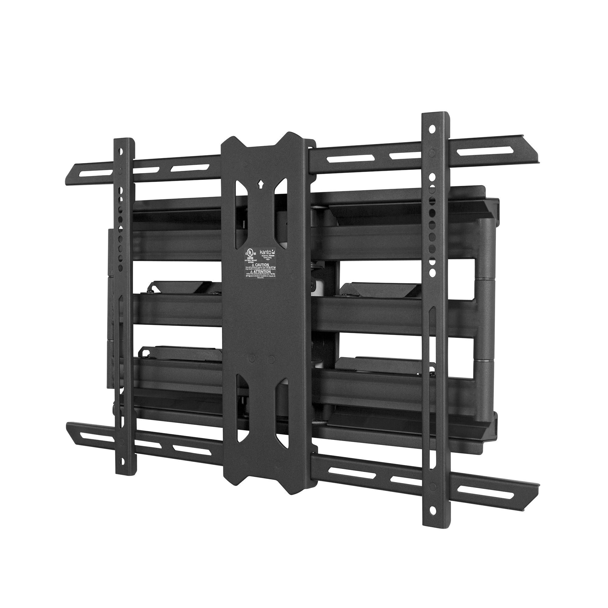 Kanto PDX650 Full Motion TV Wall Mount for 37 to 75 inch TVs Black