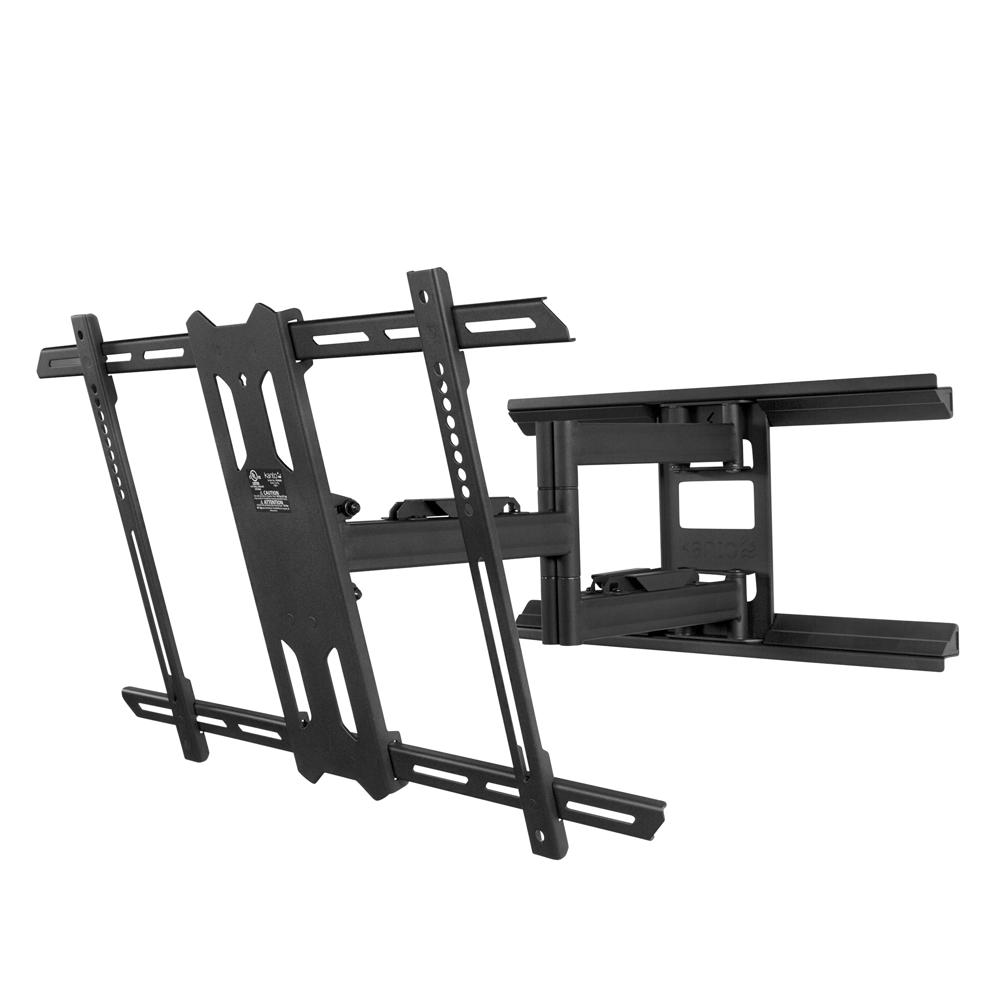 Kanto PDX650 Full Motion TV Wall Mount for 37 to 75 inch TVs Black