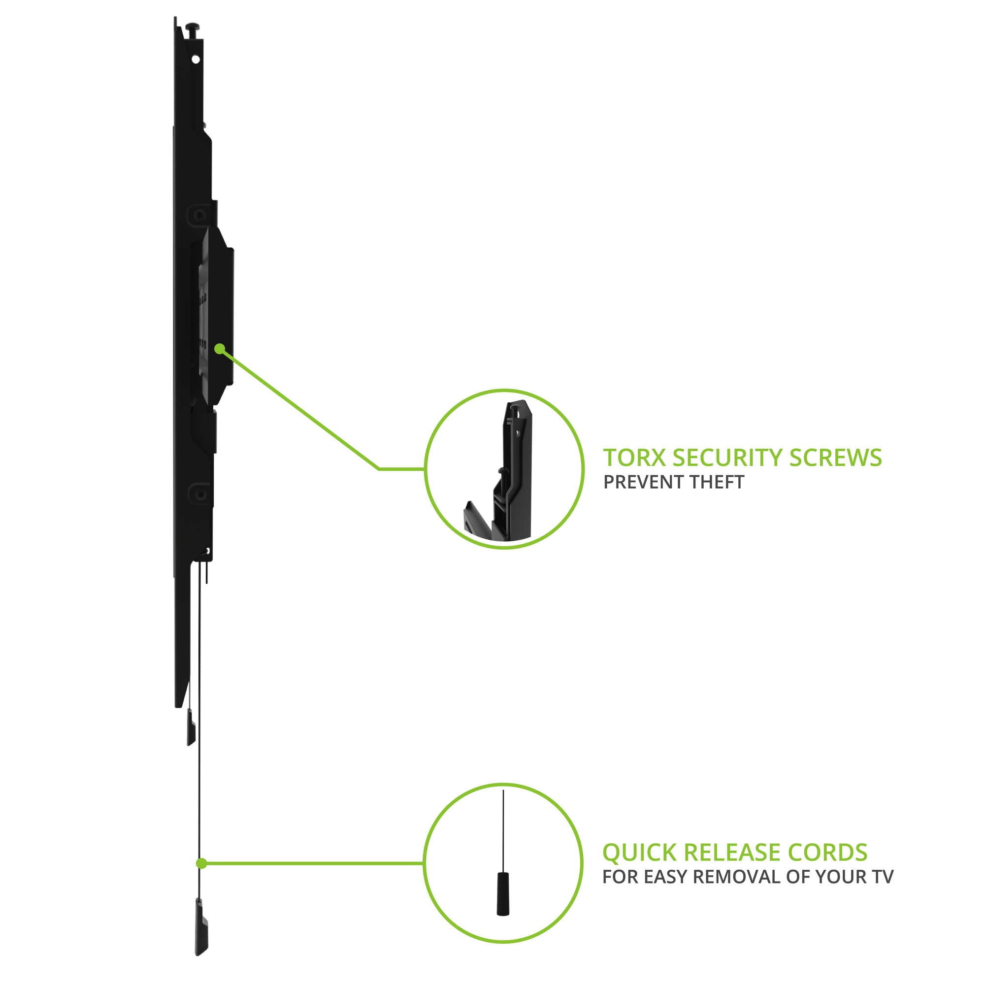 Kanto PF300 Fixed Low-profile TV Wall Mount for 32 to 90 inch TVs Black