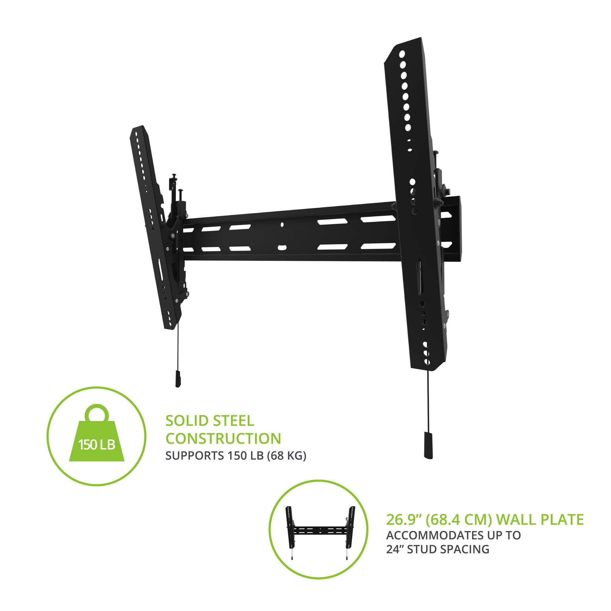 Kanto PT300 Tilting TV Mount for 32 to 90 inch TVs Black