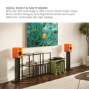 Kanto REN 200W Powered Bookshelf Speakers Pair with HDMI ARC USB-C and Bluetooth 5.3 - Matte Black Black