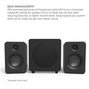Kanto REN 200W Powered Bookshelf Speakers Pair with HDMI ARC USB-C and Bluetooth 5.3 - Matte Black Black