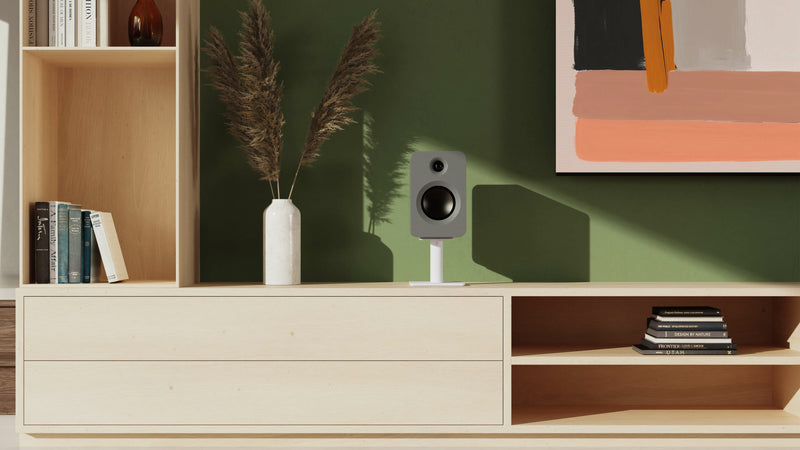 Kanto REN 200W Powered Bookshelf Speakers Pair with HDMI ARC USB-C and Bluetooth 5.3 - Matte Grey Grey