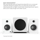 Kanto REN 200W Powered Bookshelf Speakers Pair with HDMI ARC USB-C and Bluetooth 5.3 - Matte White White