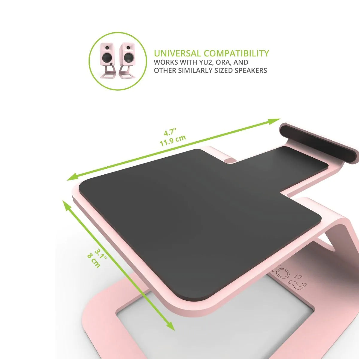 Kanto SE2 Small Elevated Desktop Speaker Stands Pink Pink