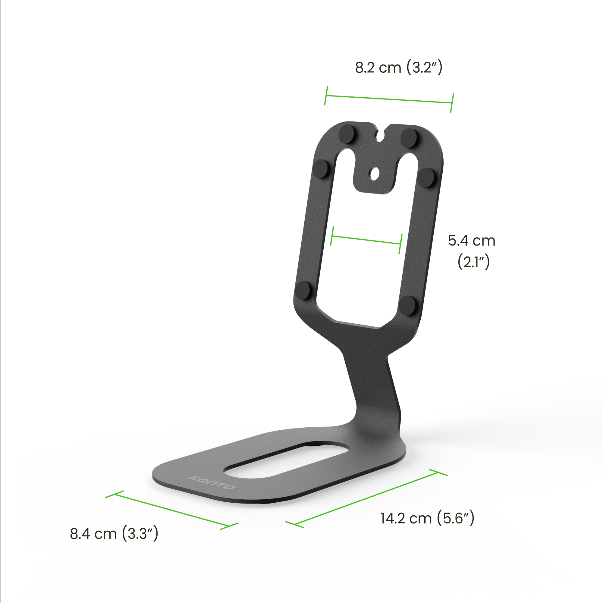 Kanto SU2 Rear-Mounted Desktop Stands for UKI and ORA Speakers Black black