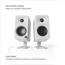 Kanto SU2 Rear-Mounted Desktop Stands for UKI and ORA Speakers White white