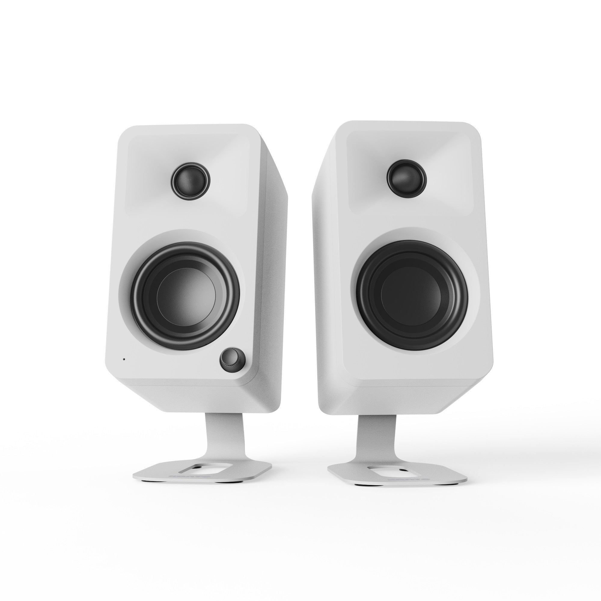 Kanto SU2 Rear-Mounted Desktop Stands for UKI and ORA Speakers White white
