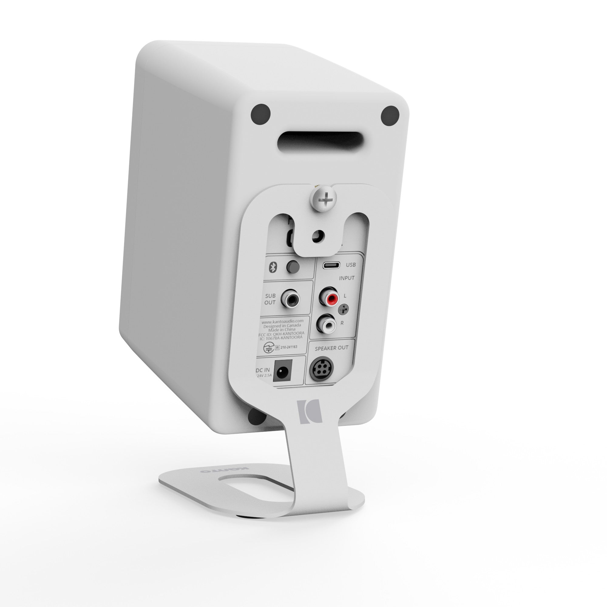 Kanto SU2 Rear-Mounted Desktop Stands for UKI and ORA Speakers White white