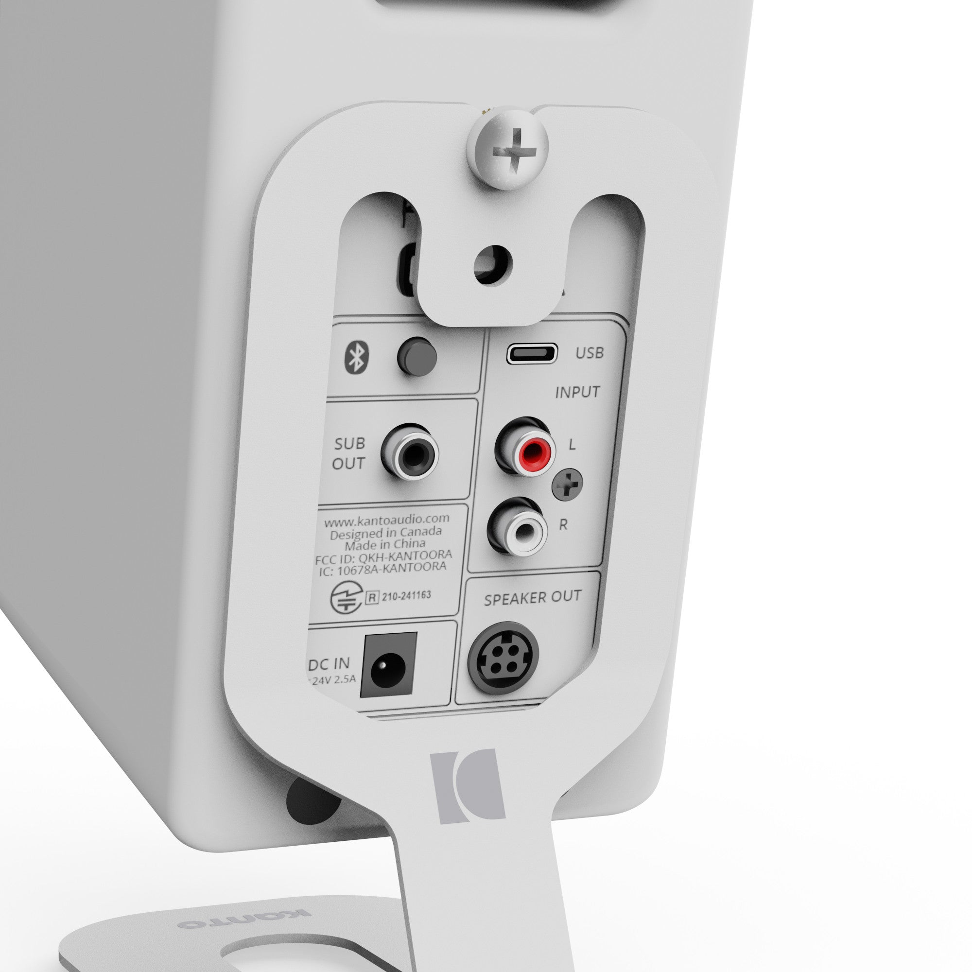 Kanto SU2 Rear-Mounted Desktop Stands for UKI and ORA Speakers White white