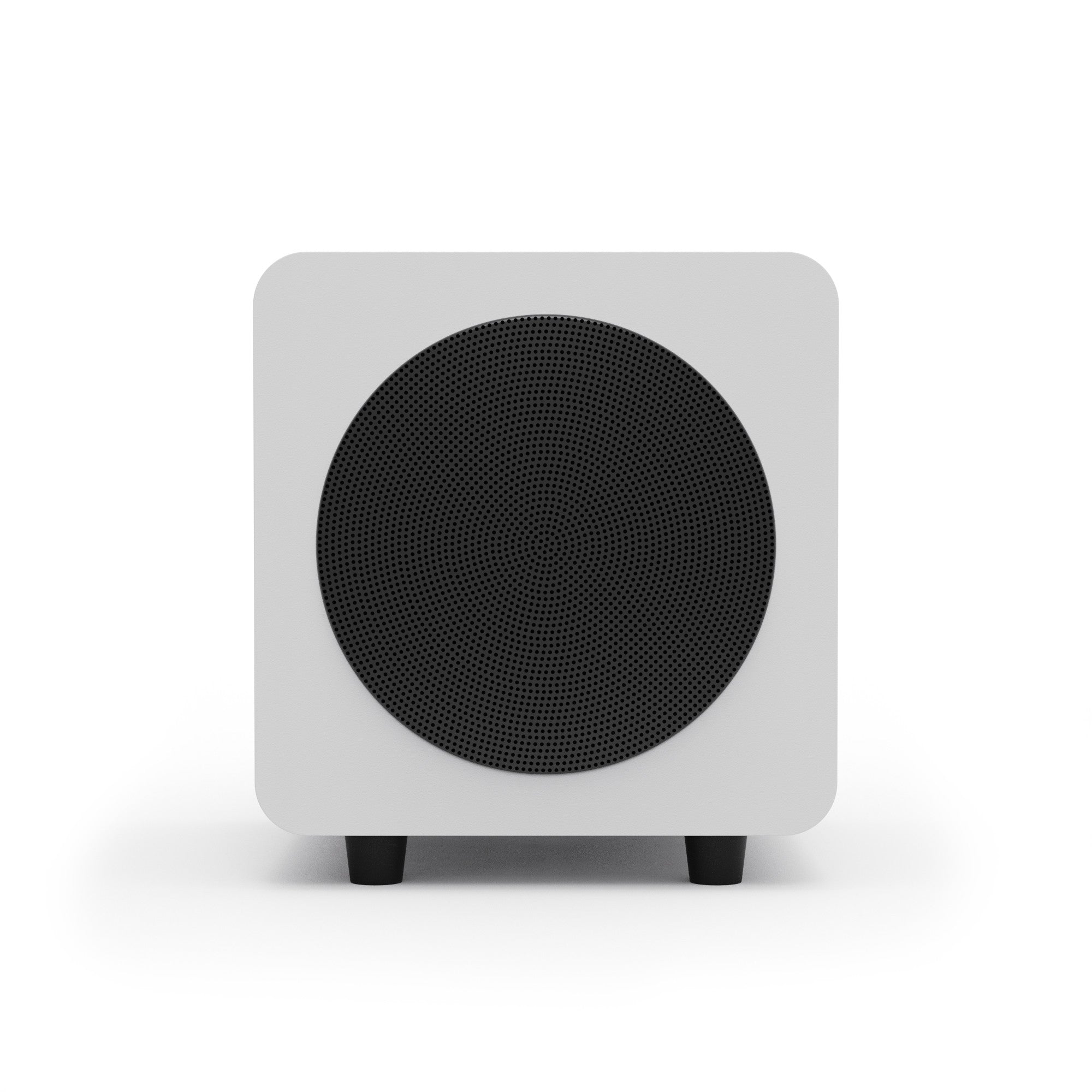 Kanto SUB6 200W 6 Inch Vinyl Subwoofer - Matte White with Black Grill White