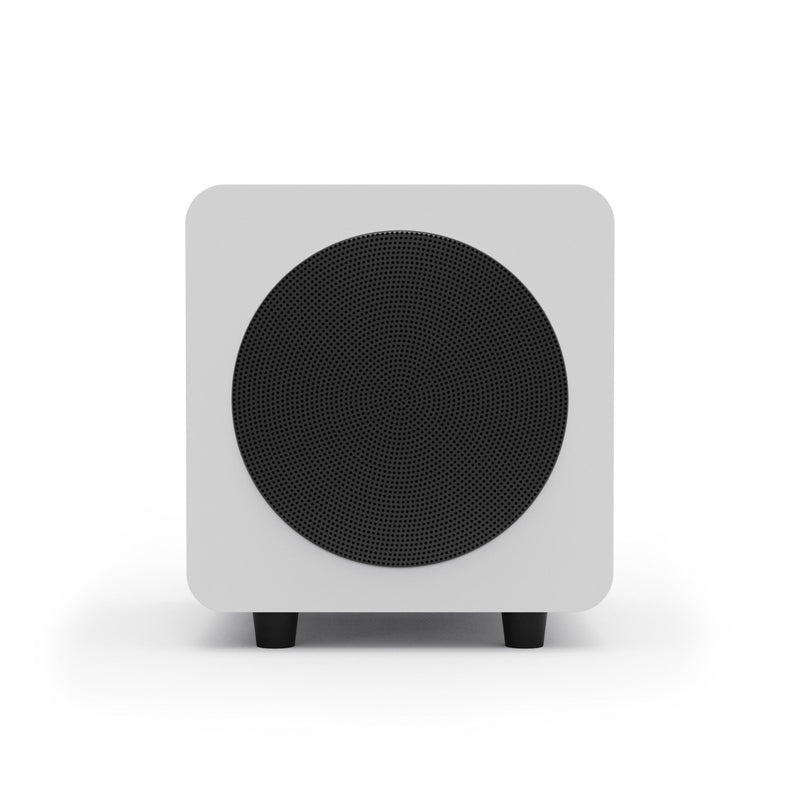 Kanto SUB6 200W 6 Inch Vinyl Subwoofer - Matte White with Black Grill White