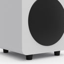 Kanto SUB6 200W 6 Inch Vinyl Subwoofer - Matte White with Black Grill White