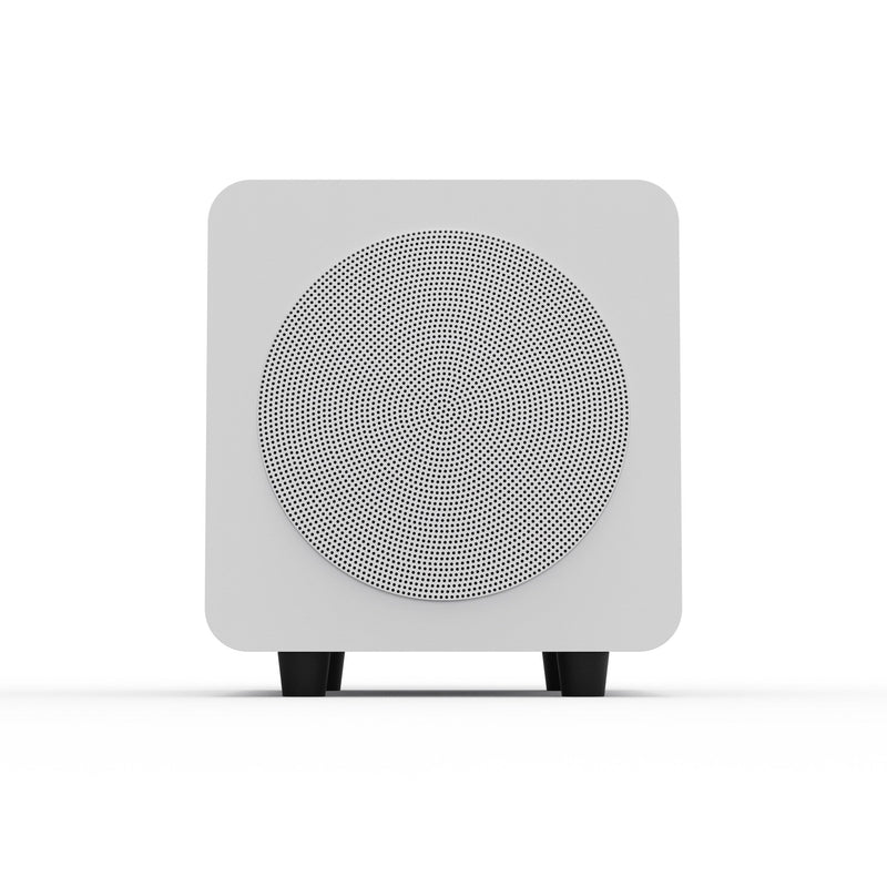 Kanto SUB6 200W 6 Inch Vinyl Subwoofer - Matte White with White Grill White with White Grill