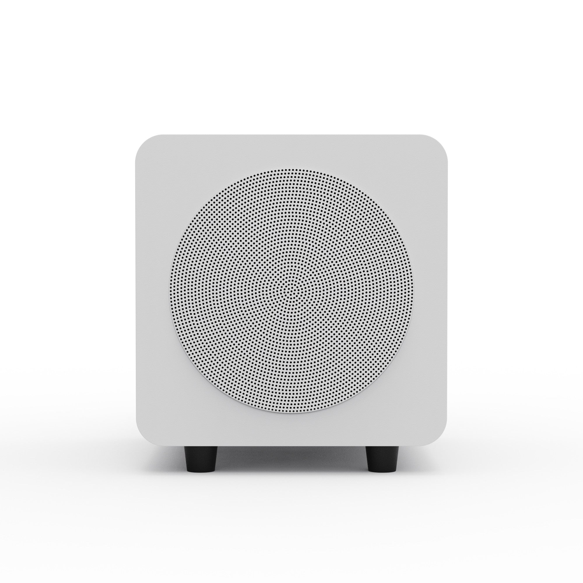 Kanto SUB6 200W 6 Inch Vinyl Subwoofer - Matte White with White Grill White with White Grill
