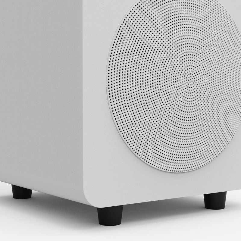 Kanto SUB6 200W 6 Inch Vinyl Subwoofer - Matte White with White Grill White with White Grill