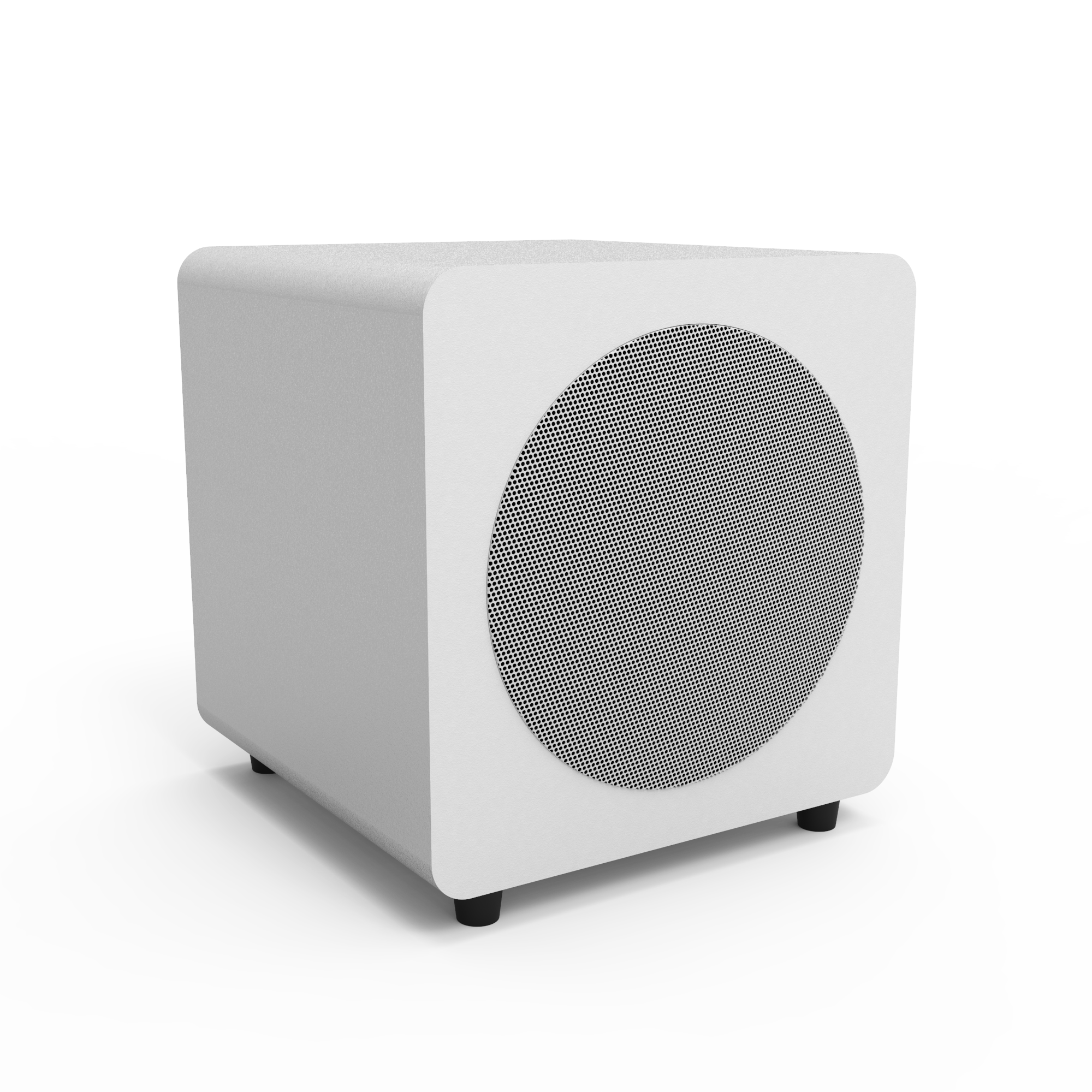 Kanto SUB8 Vinyl Subwoofer Matte White with White Grill White with White Grill