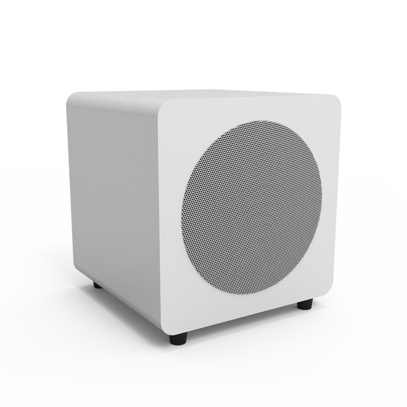 Kanto SUB8 Vinyl Subwoofer Matte White with White Grill White with White Grill