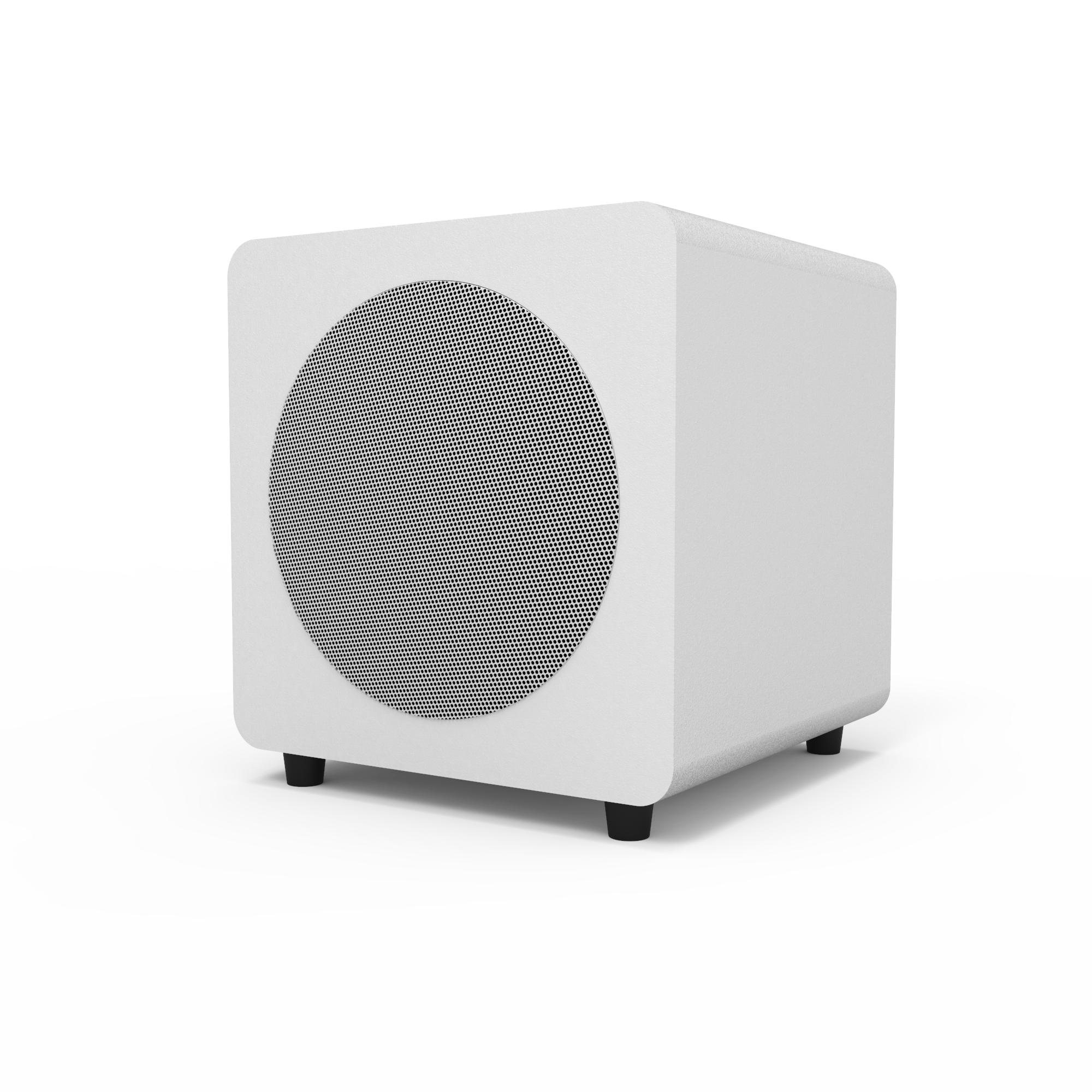 Kanto SUB8 Vinyl Subwoofer Matte White with White Grill White with White Grill