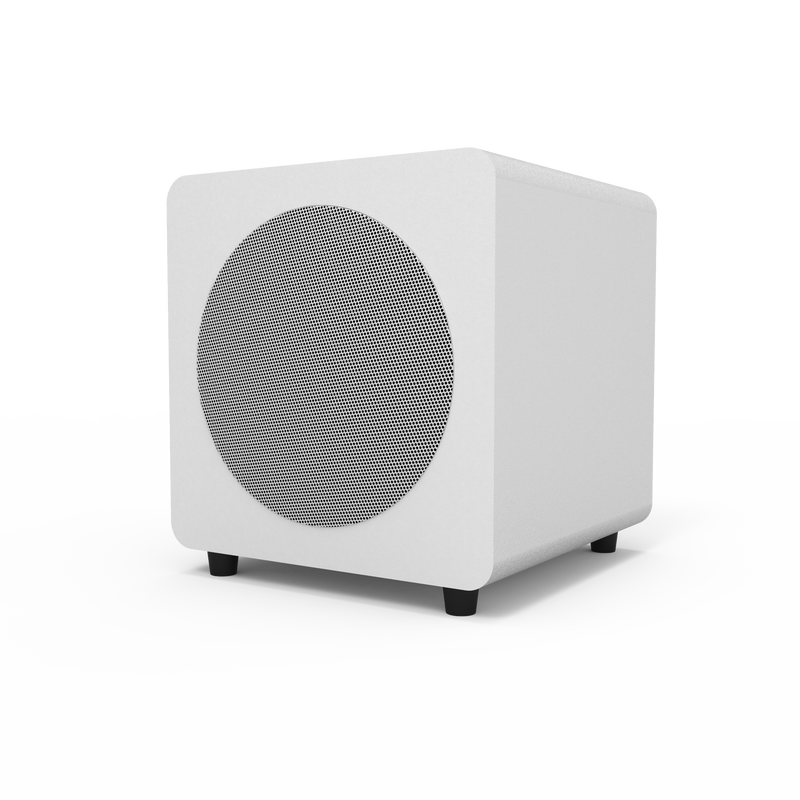 Kanto SUB8 Vinyl Subwoofer Matte White with White Grill White with White Grill