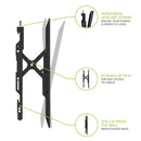 Kanto TE300 Extend And Tilting TV Wall Mount for 43 to 90 inch TVs Black