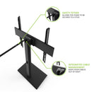 Kanto TTS100 Universal Tabletop TV Stand for 37 to 65 inch TVs Black