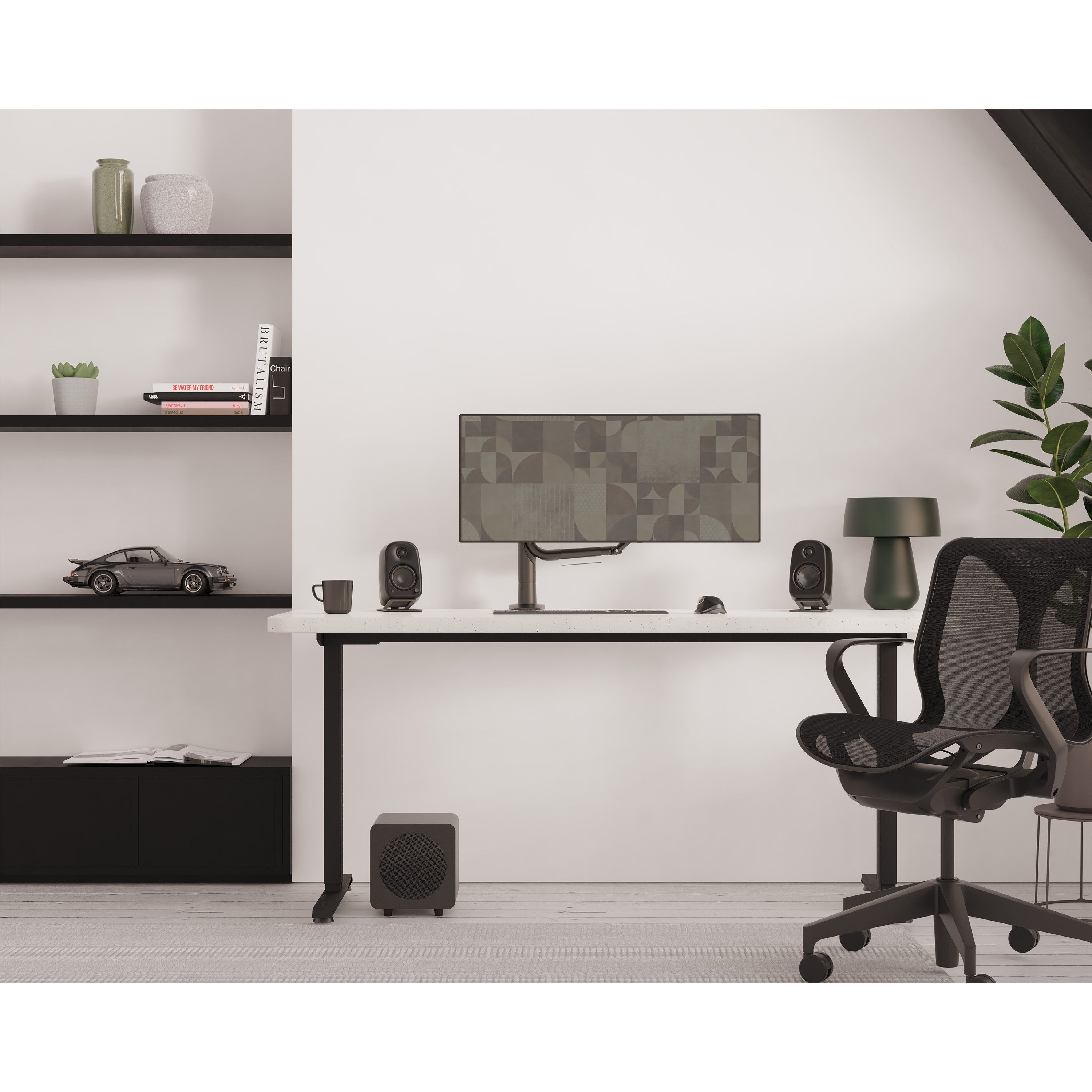 Kanto UKI 100W Bluetooth Desktop Speakers Pair Black Black